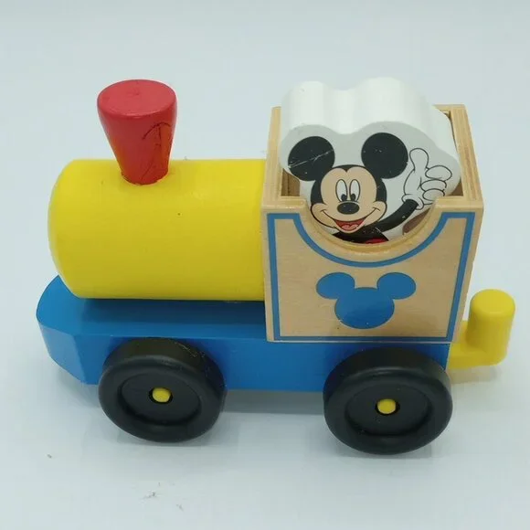 Melissa & Doug Disney Wood Train & 5 Characters Mickey Minnie Toddler Kids - Picture 6 of 16